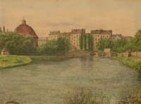 1912 Olšanský rybník a sv. Roch